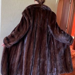 Full Length Mink Coat. DARK brown. By Karatza.
